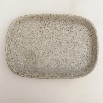 Květináč Keramická podmiska H25 - 20,5 x 14,5 x 1,5 cm - béžová