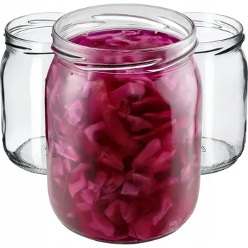 Sklenice 48x SKLENICE NA ZAVAŘENINY 540ml SKLENĚNÁ ZAVAŘOVACÍ SKLENICE NA DŽEM