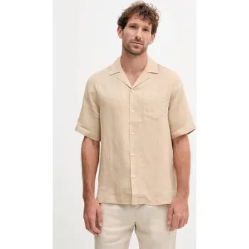 Lněná košile Frescobol Carioca 2029.523 béžová 80X, vel. L