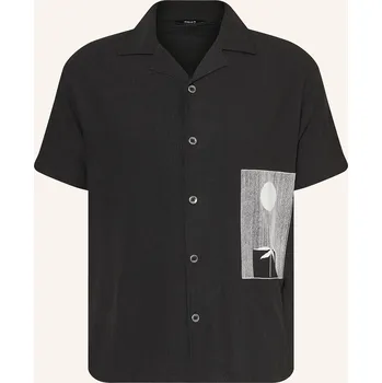 Pánská košile Reiss Pánská Košile Resort Coast Comfort Fit, černá, 40