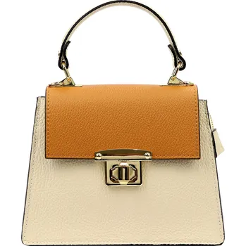 Kabelka Kožená kufříková kabelka Luka 20-051 L camel / krémová