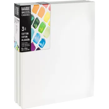 Malířské plátno Liquitex Basics Malířské plátno set 3 ks v rámu, 50 × 60 cm, hloubka 1,8 cm 471050060