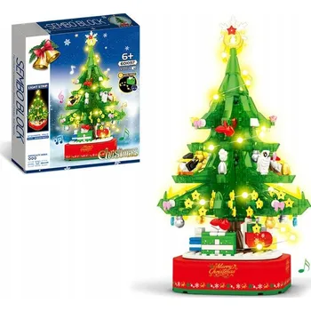 ostatní stavebnice Vánoční Stavebnice s LED Hrací Skříňka Sembo