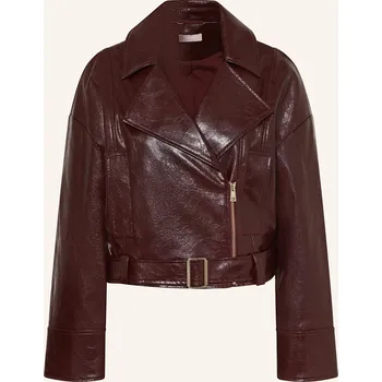 Liu Jo Dámská Bunda V Koženém Vzhledu, tmavě červená, 38