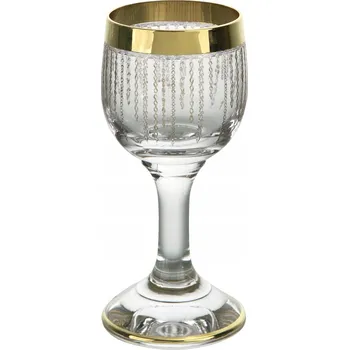 Sklenice Sklenice na vodku Combi Koral Gold čiré, zlaté 25ml 6 ks