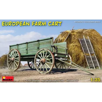 Plastikový model Miniart European Farm Cart