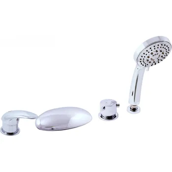 Vodovodní baterie DUNAJ - Vanová baterie 4-otvorová, vodopád, Chrom D470.0P, RAV Slezák Barva: Chrom, Rozměr: 3,8"