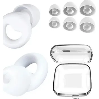 Špunt do uší Silikonové špunty do uší Vodotěsné špunty proti hluku Měkké chrániče sluchu Redukce hluku Zvukotěsné špunty Plavání Spánek Cestování bílá