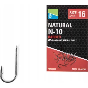 Rybářský háček Háčky zemní, splávkové, s otřepem Preston N-10 15 ks