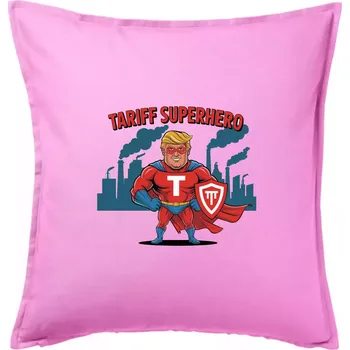 Polštář Tariff Superhero Trump - Polštář 50x50 - 50x50 - Pouze potah ( Růžová )
