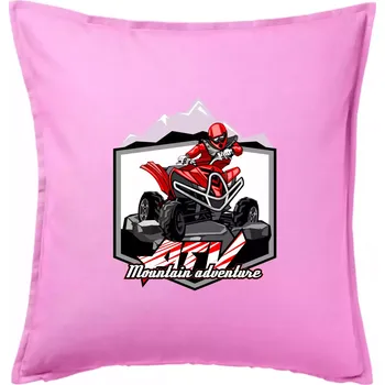 Polštář ATV čtyřkolka Mountain - Polštář 50x50 - 50x50 - Pouze potah ( Růžová )