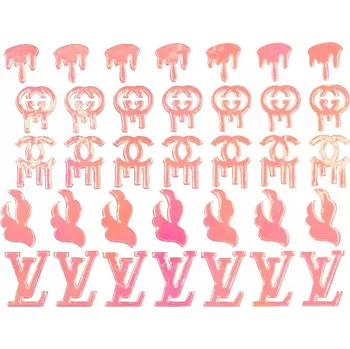 Samolepky na zdobení nehtů, tenké samolepicí tvary, loga Č. 22