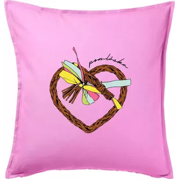 Polštář Pomláska barevně - Polštář 50x50 - 50x50 - Pouze potah ( Růžová )