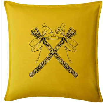 Polštář Pomlázky zkřížené - Polštář 50x50 - 50x50 - Pouze potah ( Žlutá )