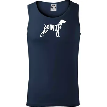 Pointer nápis v těle - Tílko pánské Core - S ( Námořní modrá (velmi tmavá - téměř černá) )