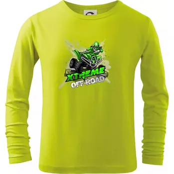 Chlapecké oblečení ATV čtyřkolka offroad XXX - Triko dětské Long Sleeve - 122 cm/6 let ( Limetková )