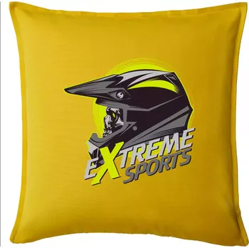 Polštář Motocross extreme sports helma - Polštář 50x50 - 50x50 - Pouze potah ( Žlutá )