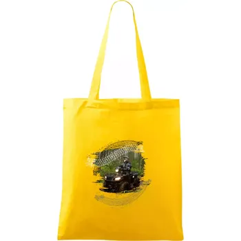 ATV čtyřkolka v lese - Taška bavlněná - 42 x 38 cm ( Žlutá )