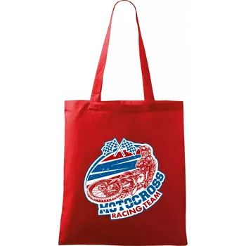 Nákupní taška Motocross racing team - Taška bavlněná - 42 x 38 cm ( Červená )
