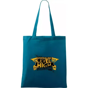 Motocross adrenaline level high - Taška bavlněná - 42 x 38 cm ( Petrolejová )