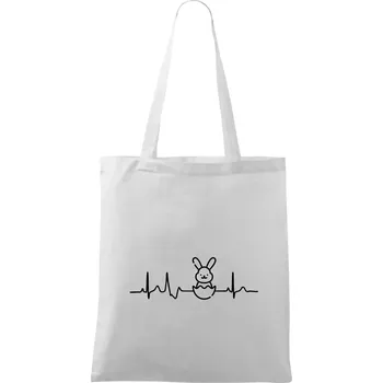 EKG Velikonoční zajíc - Taška bavlněná - 42 x 38 cm ( Bílá )