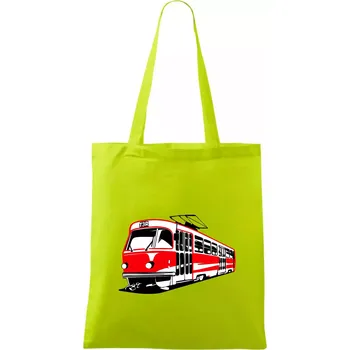 Tramvaj T3R barevná - Taška bavlněná - 42 x 38 cm ( Limetková )