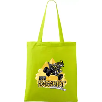 ATV čtyřkolka desert adventure - Taška bavlněná - 42 x 38 cm ( Limetková )