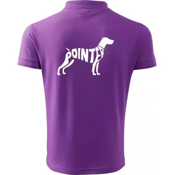 Pánská košile Pointer nápis v těle - Polokošile pánská Pique Polo 203 - M ( Fialová )