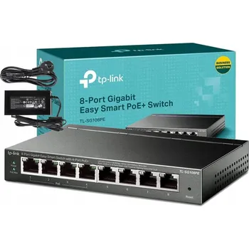 Switch Switch TP-LINK TL-SG108PE, 8 portů, 1 Gbit/s, PoE