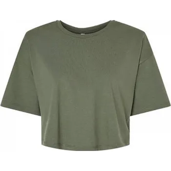 Dámské tričko Bella+Canvas Lehké oversize crop top tričko z jednoduchého žerzeje Barva: zelená vojenská, Velikost: XL BL6482