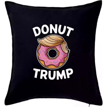 Polštář Donut Trump - Polštář 50x50 - 50x50 - Pouze potah ( Černá )
