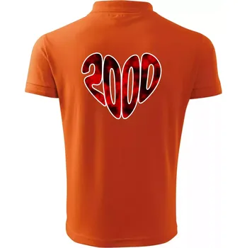 Pánská košile 2000 v srdci - Polokošile pánská Pique Polo 203 - 3XL ( Oranžová )