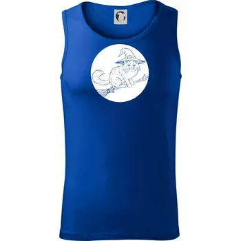 Kočka na koštěti - Tílko pánské Core - L ( Královská modrá )