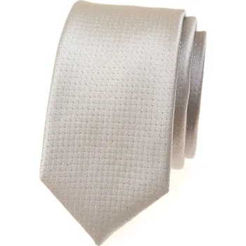 Kravata Avantgard Kravata SLIM LUX ivory/stříbrná 571-22308