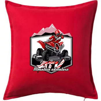 Polštář ATV čtyřkolka Mountain - Polštář 50x50 - 50x50 - Pouze potah ( Červená )