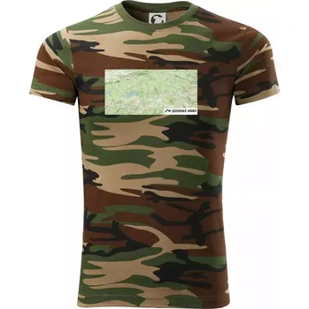 Jizerské hory mapa - Army CAMOUFLAGE - XS ( Hnědý maskáč )