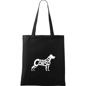 Cane corso nápis v těle - Taška bavlněná - 42 x 38 cm ( Černá )
