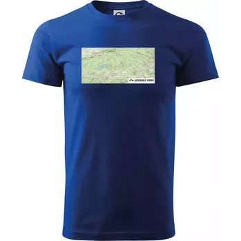 Jizerské hory mapa - Triko extra velké (5-8XL) - 6XL ( Královská modrá )