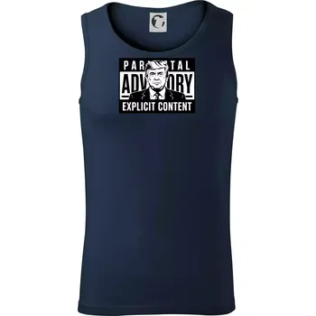 Parental advisory Trump - Tílko pánské Core - XL ( Námořní modrá (velmi tmavá - téměř černá) )