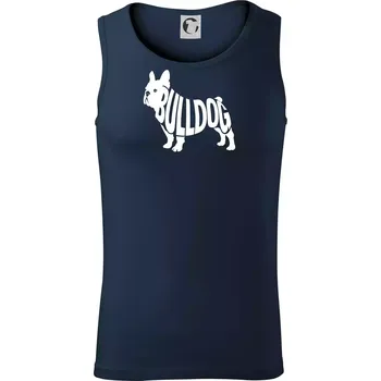 Bulldog nápis v těle - Tílko pánské Core - 2XL ( Námořní modrá (velmi tmavá - téměř černá) )