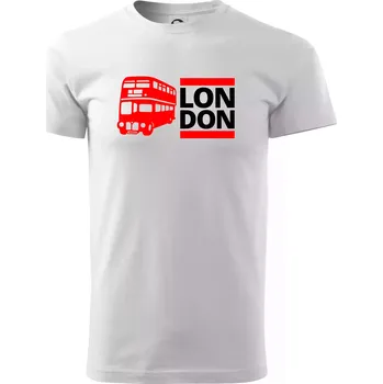 LON DON BUS - Triko extra velké (5-8XL) - 7XL ( Bílá )