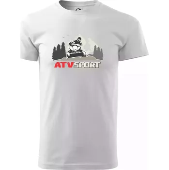 Pánské tričko ATV čtyřkolka sport - Triko extra velké (5-8XL) - 8XL ( Bílá )