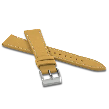 Řemínek na hodinky LAVVU Okrový voděodolný řemínek DAVINCI z luxusní kůže Top Grain - 20 LSAAO20