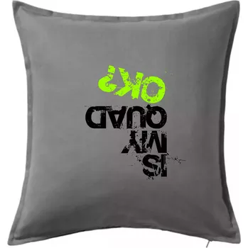 Polštář Is my Quad ok - Polštář 50x50 - 50x50 - Pouze potah ( Tmavě šedý melír )