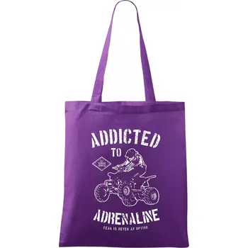 Nákupní taška Addicted To Adrenaline - Taška bavlněná - 42 x 38 cm ( Fialová )