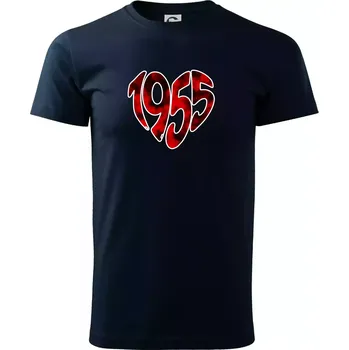 1955 v srdci - Triko extra velké (5-8XL) - 6XL ( Námořní modrá (velmi tmavá - téměř černá) )