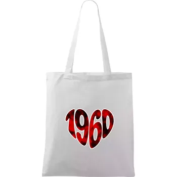 1960 v srdci - Taška bavlněná - 42 x 38 cm ( Bílá )