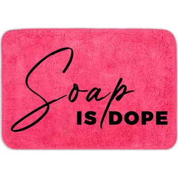 Koupelnová předložka KOUPELNOVÁ PŘEDLOŽKA 40X60 PROTISKLUZOVÁ MĚKKÁ MALINOVÁ POHODLNÁ TEPLÁ