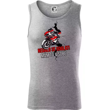 Nedalo se odolat, mám to v sobě silniční motorka - Tílko pánské Core - XL ( Tmavě šedý melír )