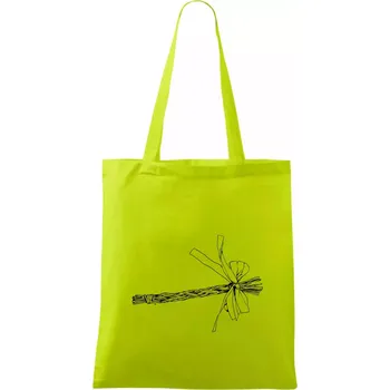 Pomlázka ležící - Taška bavlněná - 42 x 38 cm ( Limetková )